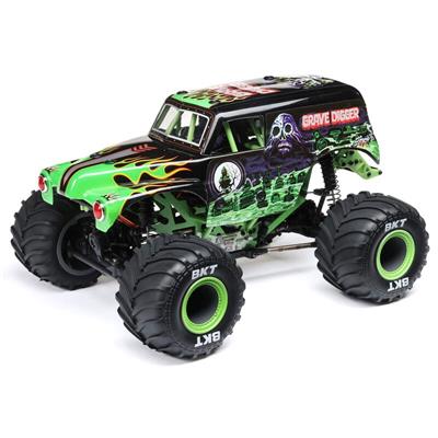 Losi - LOS01026T1 - 1/18 Mini LMT 4X4 Brushed Monster Truck RTR, Grave Digger