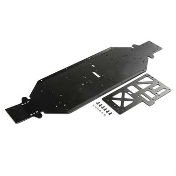 Losi - LOS251090 - Chassis w/Brace, 4mm Black: DBXL-E 2.0