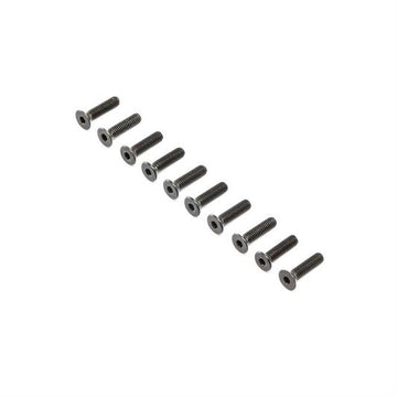 Losi - LOS255017 - Flat Head Screws, Steel, Black Oxide, M4 x 16mm (10)