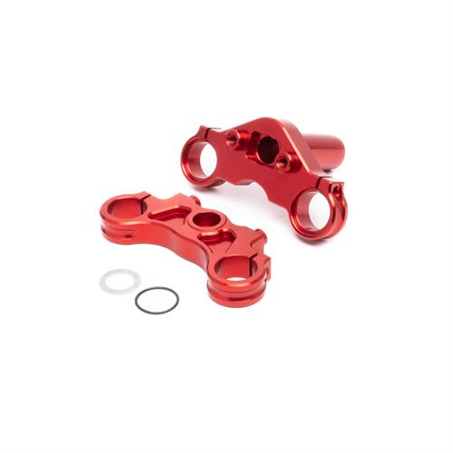 Losi - LOS364002 - Aluminum Triple Clamp Set, Red: Promoto-MX