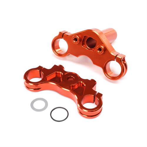 Losi - LOS364004 - Aluminum Triple Clamp Set, Orange: Promoto-MX