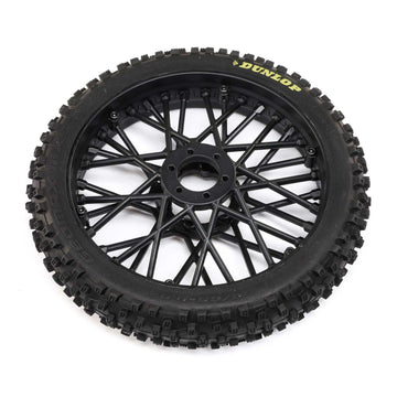 Losi - LOS46004 - Dunlop MX53 Front Tire Mounted, Black: Promoto-MX