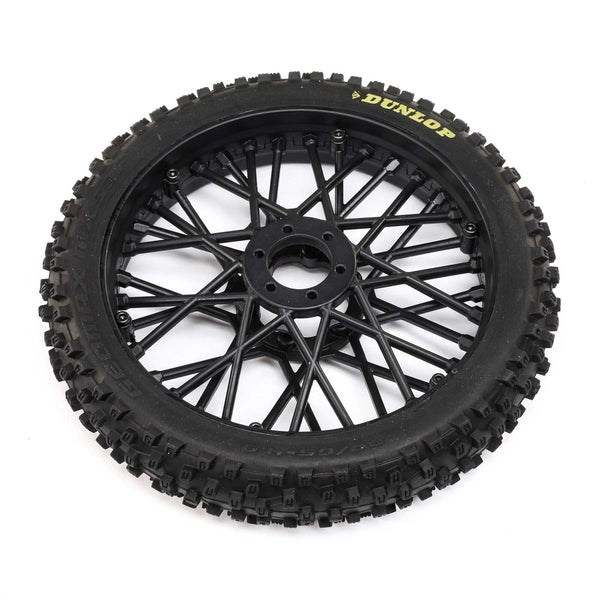 Losi - LOS46004 - Dunlop MX53 Front Tire Mounted, Black: Promoto-MX