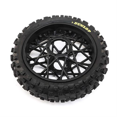 Losi - LOS46005 - Dunlop MX53 Rear Tire Mounted, Black: Promoto-MX