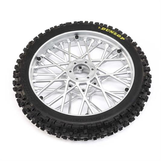 Losi - LOS46006 - Dunlop MX53 Front Tire Mounted, Chrome: Promoto-MX