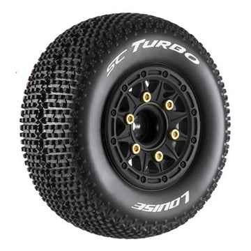 LouiseRC - T3147SB - SC-Turbo Tires Glued on Short Course Wheels with 12/14/17 mm Hex - Soft - 2 pcs