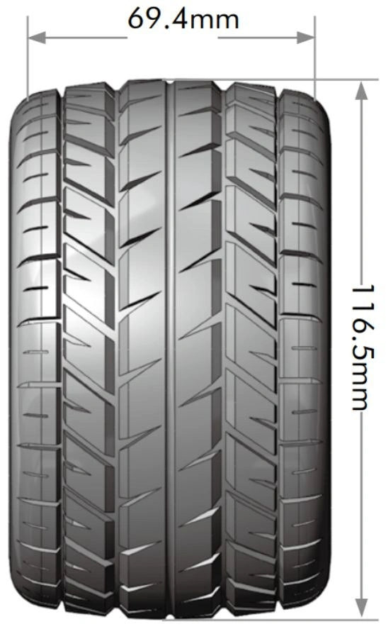 Tires & Wheels MT-ROCKET 1/10 Soft (Removable 12, 14 & 17mm Hex) (2)