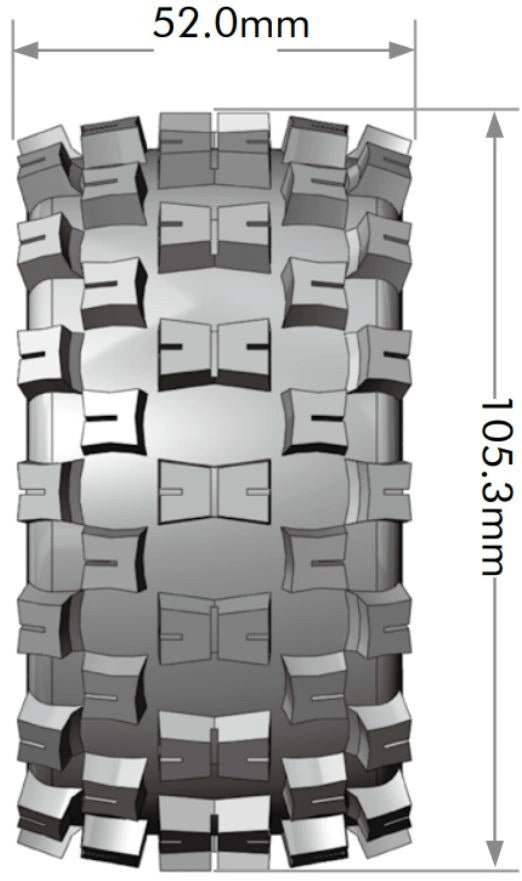 Tires & Wheels ST-MCROSS 1/10 Soft (Removable 12, 14 & 17mm Hex) (2)