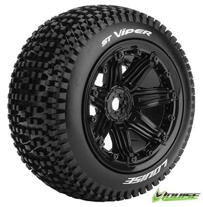 LouiseRC - T3289B - ST-VIPER dæk på 3.8" fælge med 17 mm hex - 0" Offset - Sport Compoud - 2 stk