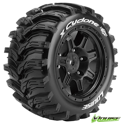 LouiseRC - T3298B - X-CYCLONE dæk med MFT på fælge med 24 mm hex - 0" Offset - Sport compound - 2 stk