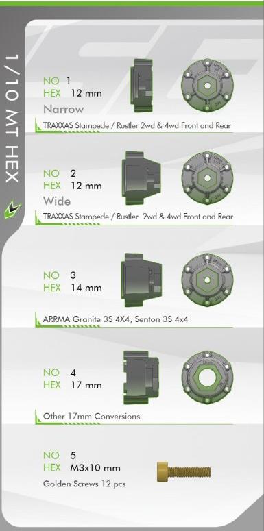 LouiseRC - T3311SX - Tires & Wheels ST-ROCKET 1/10 Soft MFT (Removable 12, 14 & 17mm Hex) (2)