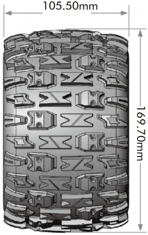 Tires & Wheels MT-PIONEER 3,8" Sport MFT (Removable 17mm Hex 0" & 1/2" Offset) (2)