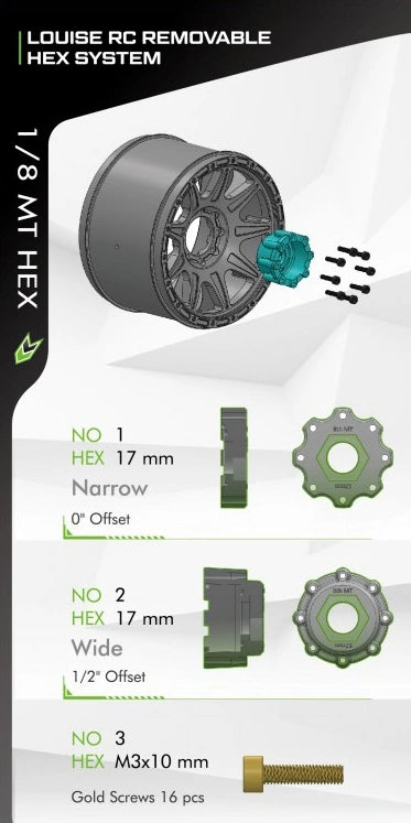 LouiseRC - T3324X - ST-ROCKET 3,8" Sport MFT (Removable 17mm Hex 0" & 1/2" Offset) (2)