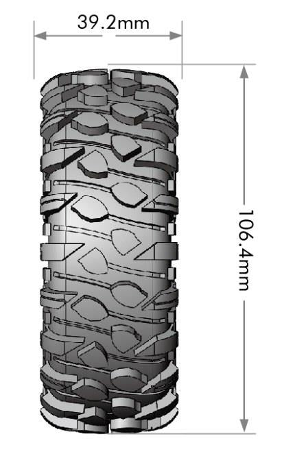 LouiseRC - T3347VB - CR-ROWDY Class1 dæk på 1.9" fælge med 1 2mm hex - 2 stk