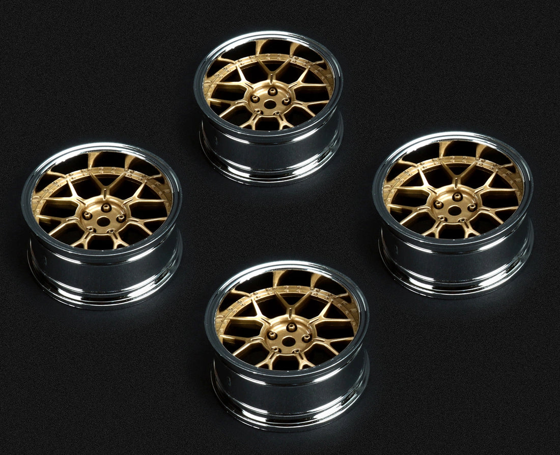 Tires & Wheels Drift / 14-Spoke Bronze (2,4,6,8mm Offset) 12mm Hex (4)