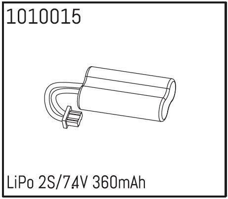 Absima - 240174 - 7,4V Lipo batteri med 360mAh