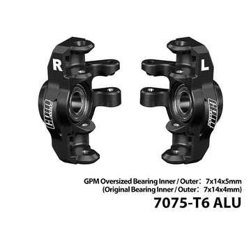 7075-T6 ALLOY FRONT HUB / STEERING
BLOCKS（LARGER BEARINGS)