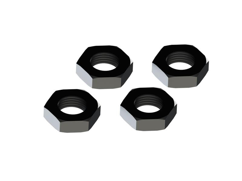 17mm Møtrikker, aluminium - 4 stk
