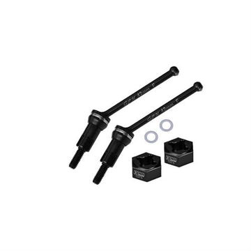 GPM - MGM042FS - 4140 MEDIUM CARBON STEEL FRONT CVD DRIVE SHAFTS (42MM) WITH 7075 ALLOY WHEEL HEX FOR ARRMA 1/16 MOJAVE GROM