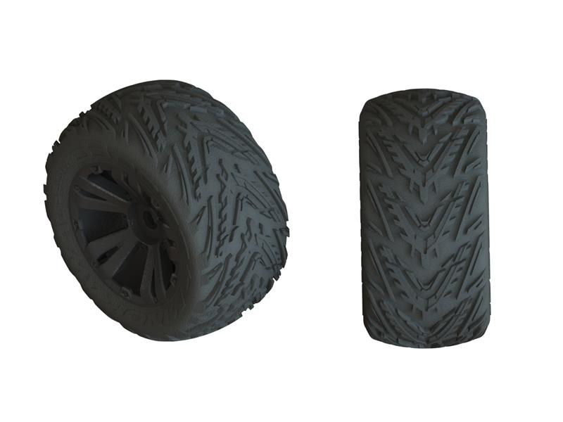 DBOOTS MINOKAWA LP 4S Dæk limet på 3.8" fælge med 17mm hex - 2 stk