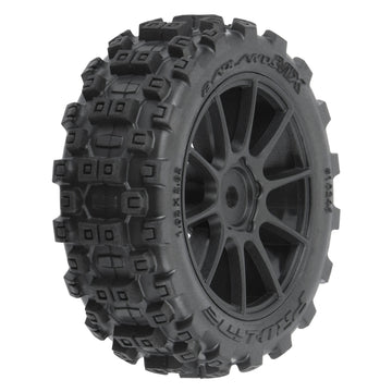 Badlands MX 1.9 Buggy Tires MTD Mach-10 Black Wheels: Typhon GROM
