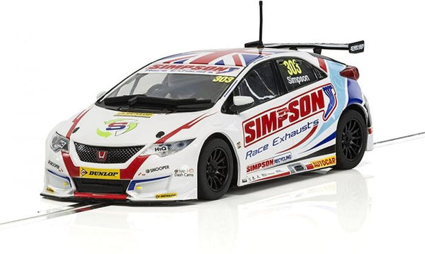 Scalextric - C3915 - AUTOGRAPH SERIES HONDA CIVIC TYPE R NGTC - MATT SIMPSON - SPECIAL EDITION