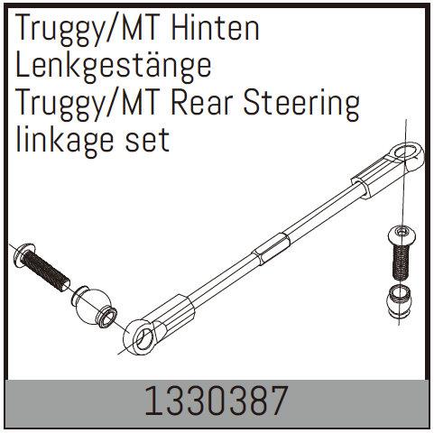 Absima - 1330387 - Rear Steering linkage set for Truggy /MT