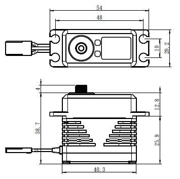 Savox - SAV-SB2290SG - Servo Brushless - 0.16 sek/ 40 kg ved 6V - Stål gear