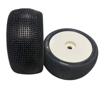 1/8 Scratch-T Inter Truggy Dæk limet på hvide Fælge