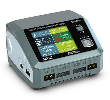 D200neo dobbelt oplader med strømforsyning 2x100W - NiMH og Lipo - 1-6S