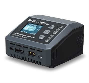 Skyrc - SK100202-01 - 12A Oplader S100neo, med strømforsyning på 100W - NiMH og Lipo -1-6S