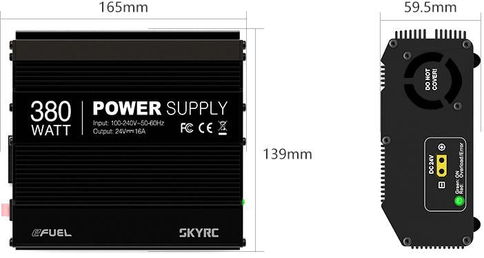 SkyRC - SK200023 - 24V Strømforsyning 380W 16A