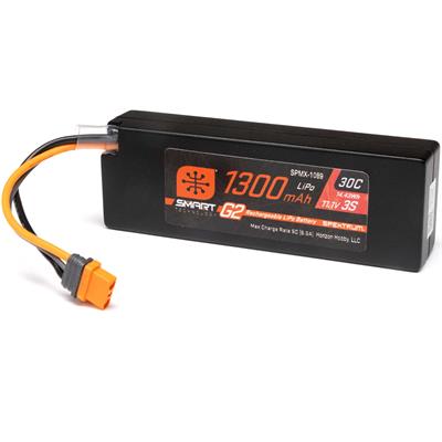 Spektrum - SPMX-1089 - 11.1V 1300mAh 3S 30C Smart G2 LiPo Battery: IC2 Connector