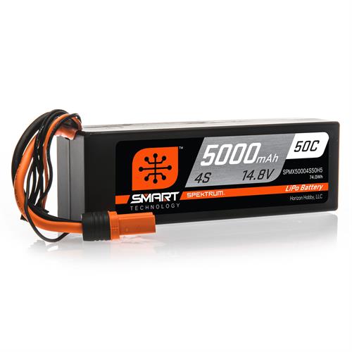 Spektrum - SPMX50004S50H5 - 14.8V Lipo Batteri med 5000 mAh, 50C i hardcase med IC5 stik