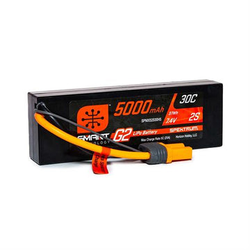 7.4V 5000mAh 2S 30C Smart G2 Hardcase LiPo Battery: IC5