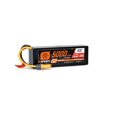 Spektrum - SPMX54S50H5 - 14.8V Smart G2 Lipo Batteri med 5000 mAh, 50C i hardcase med IC5 stik