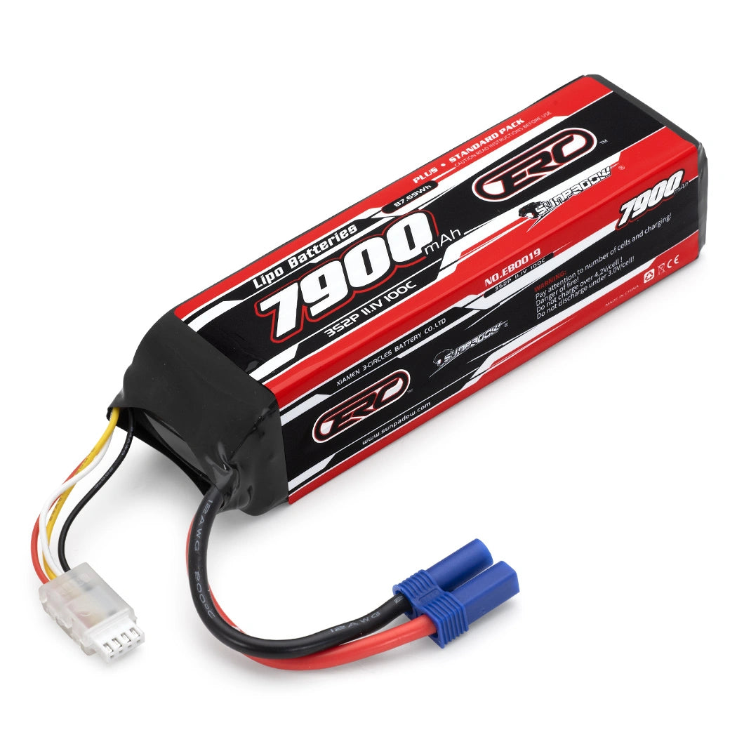 Sunpadow - SW256418 - 11,1V 7900mAh Li-Po Battery 3S 100C EC5