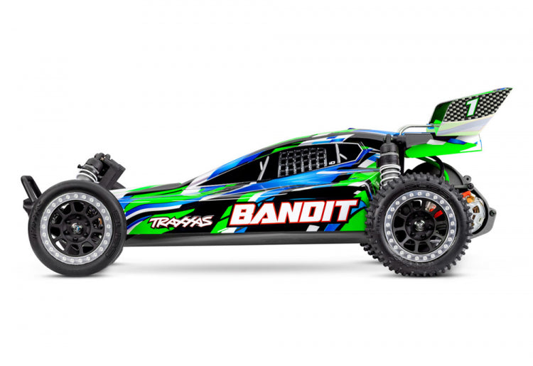 Traxxas - TRX24254-8 - Bandit 2WD 1/10 RTR TQ EHD Geen USB-C Charger /7 cell NiMH 3000mAh