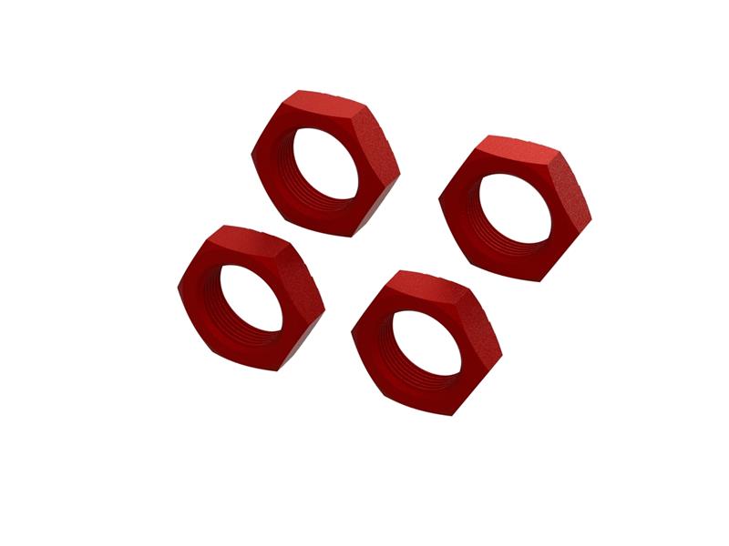 Arrma - ARA310929 - ALUMINUM WHEEL NUT 24MM (RED) (4PCS)