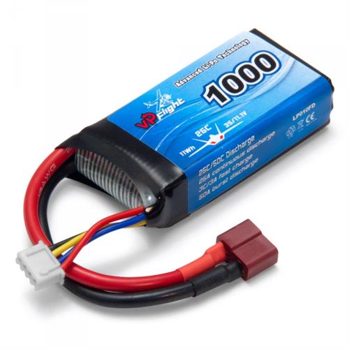 Vapex - VPLP010FD - 11.1V 1000mAh 25C LiPo Battery with Deans Plug