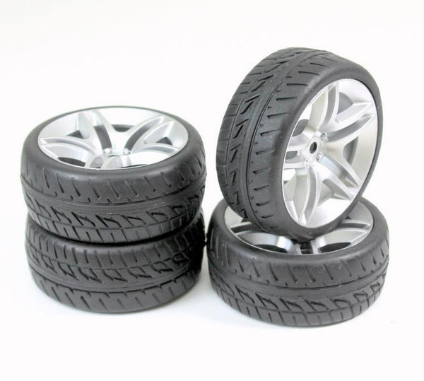 Absima - 2510005 - 1/10 Onroad dæk limet på fælge - 4 stk