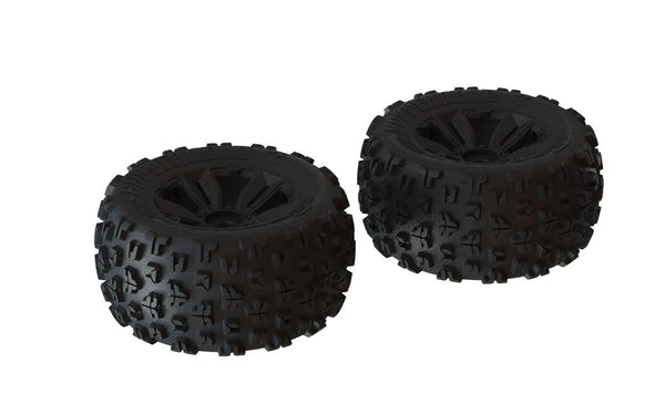 Arrma - ARA550059 - DBOOTS COPPERHEAD2 MT Dæk limet på 3.8" fælge med 17mm hex - 2 stk