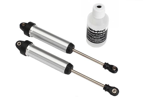 Traxxas - TRX8451 - Shocks, GTR, 134mm, silver aluminum (fully assembled w/o springs) (front, no threads) (2)