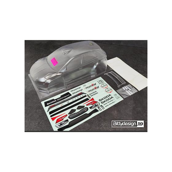 SKODA Fabia RS Rally2 1/10 190mm rally clear body, Hard 1,2mm (wing included)