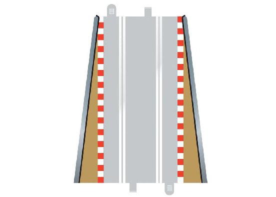 Scalextric - C8233 - BORDERS & BARRIERS - LEAD-IN/OUT (FOR C8205)