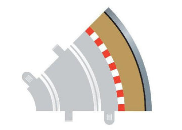 Scalextric - C8240 - RADIUS 1 CURVE OUTER BORDERS 45° X 4