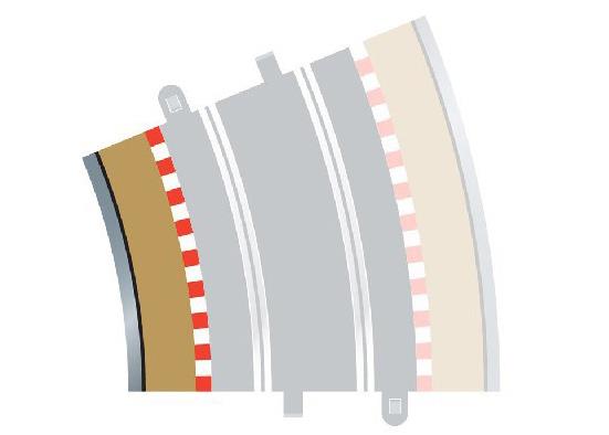 Scalextric - C8282 - RADIUS 4 CURVE INNER BORDERS 22.5° X 4