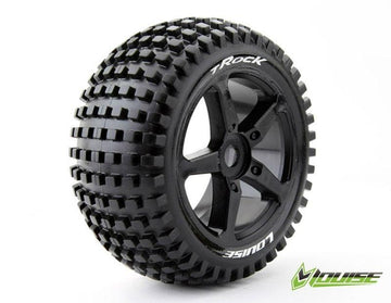 LouiseRC - T3251B - T-ROCK dæk på 1/8 Truggy fælge med 17 mm hex - 0" Offset - Sport Compound - 2 stk