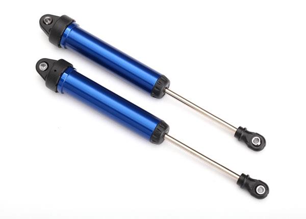 Traxxas - TRX8461x -  Shocks, GTR, 160mm, aluminum (blue-anodized) (fully assembled w/o springs) (rear, no threads) (2)