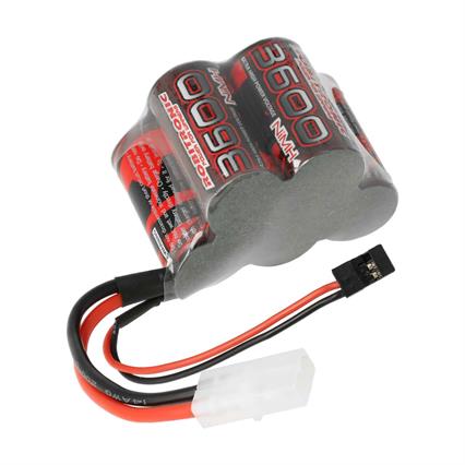 Robitronic - RX360 - 6V Modtagerbatteri til benzinbiler med 3600 mAh - nimh hump pack, Baja